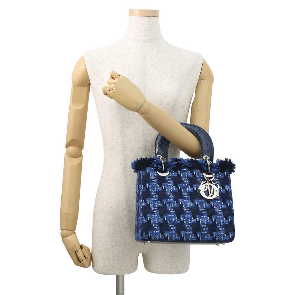 Christian Dior handbag Lady Tweed bag - Picture 4 of 12